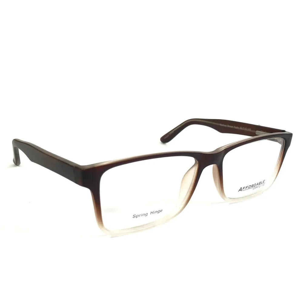 Affordable Designs Eyeglasses Frames Rodney Brown Fade Full Rim 56-18-145
